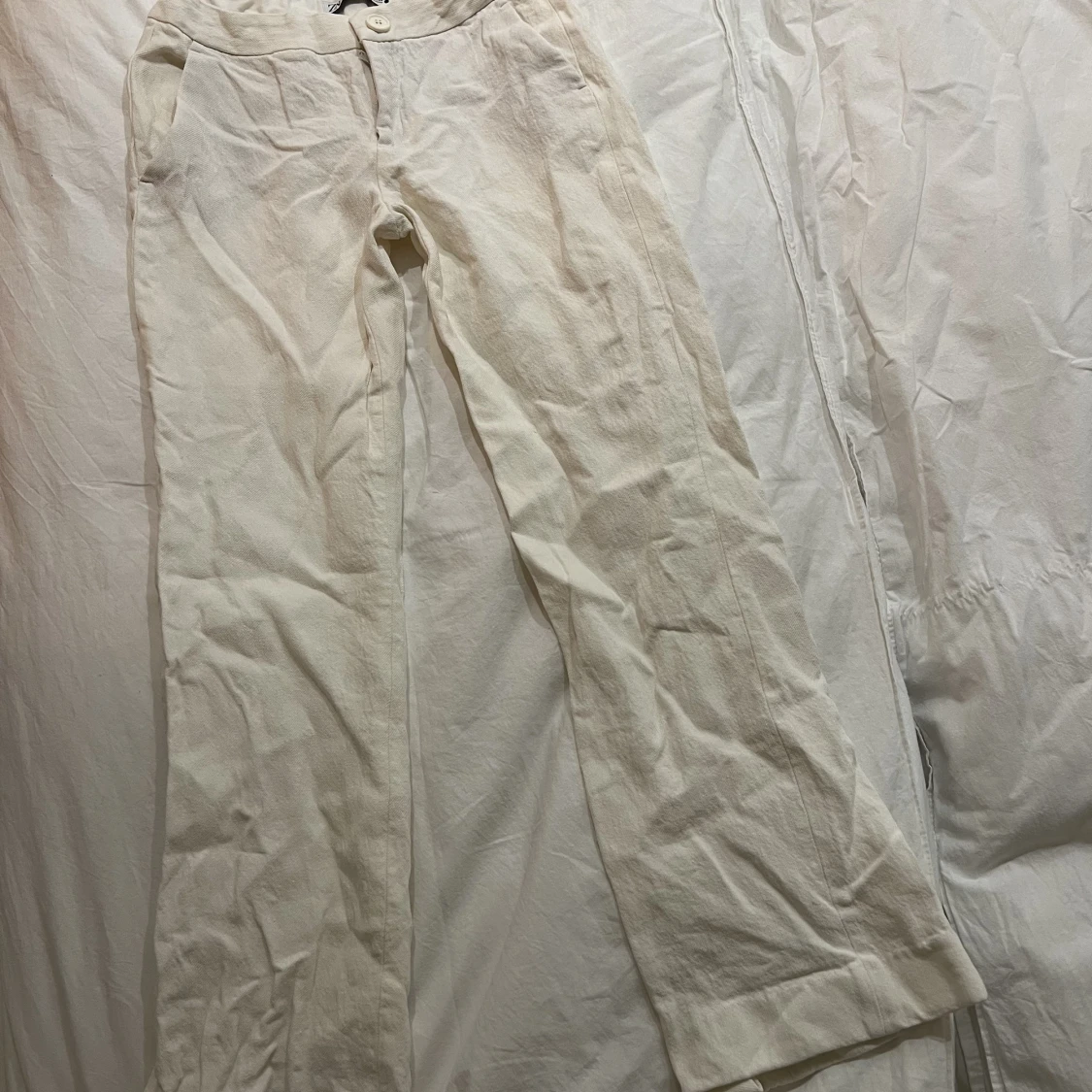 Lågmidjade Linnebyxor zara - 91