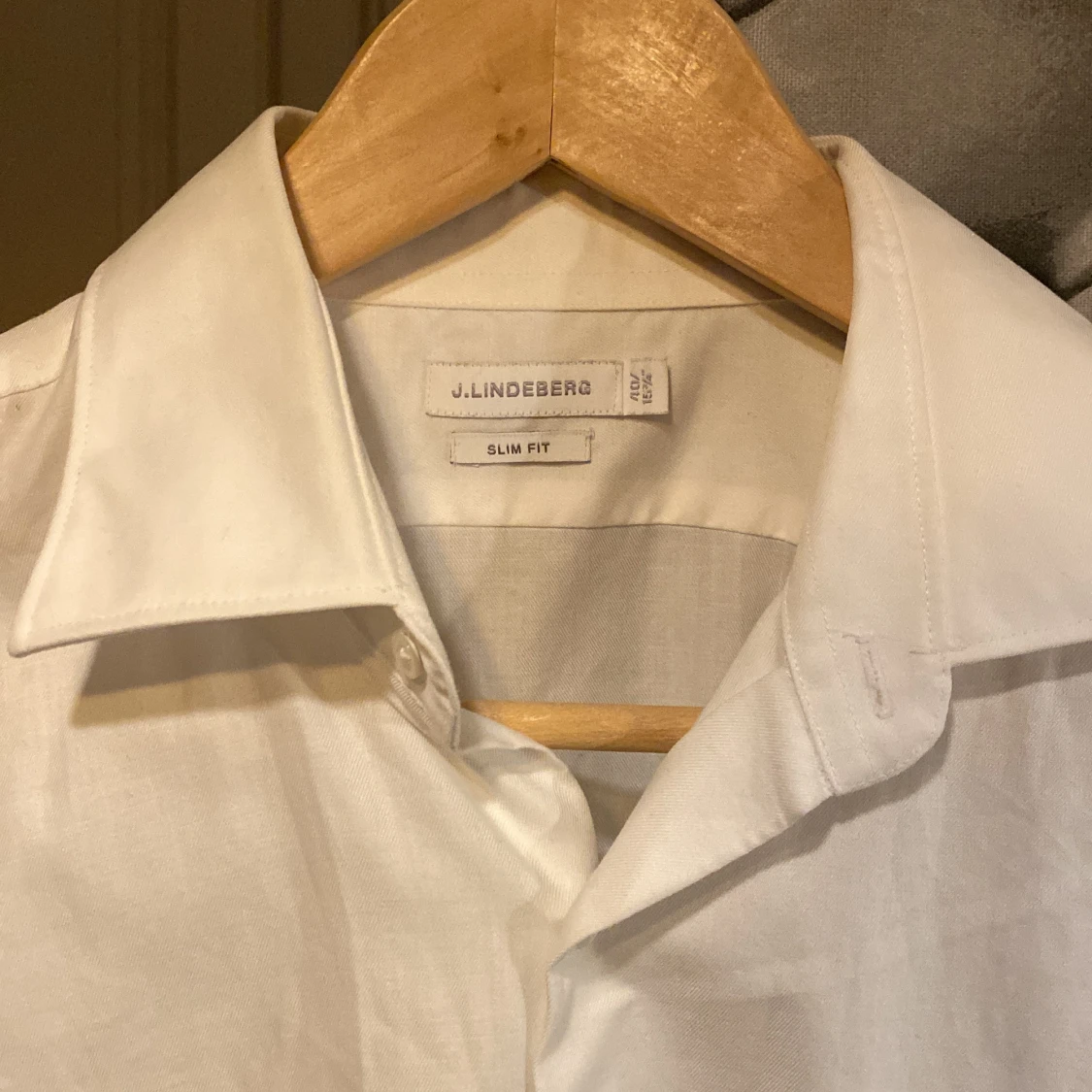 Vit Skjorta J.Lindeberg Slim Fit (Stl. 40) - 90