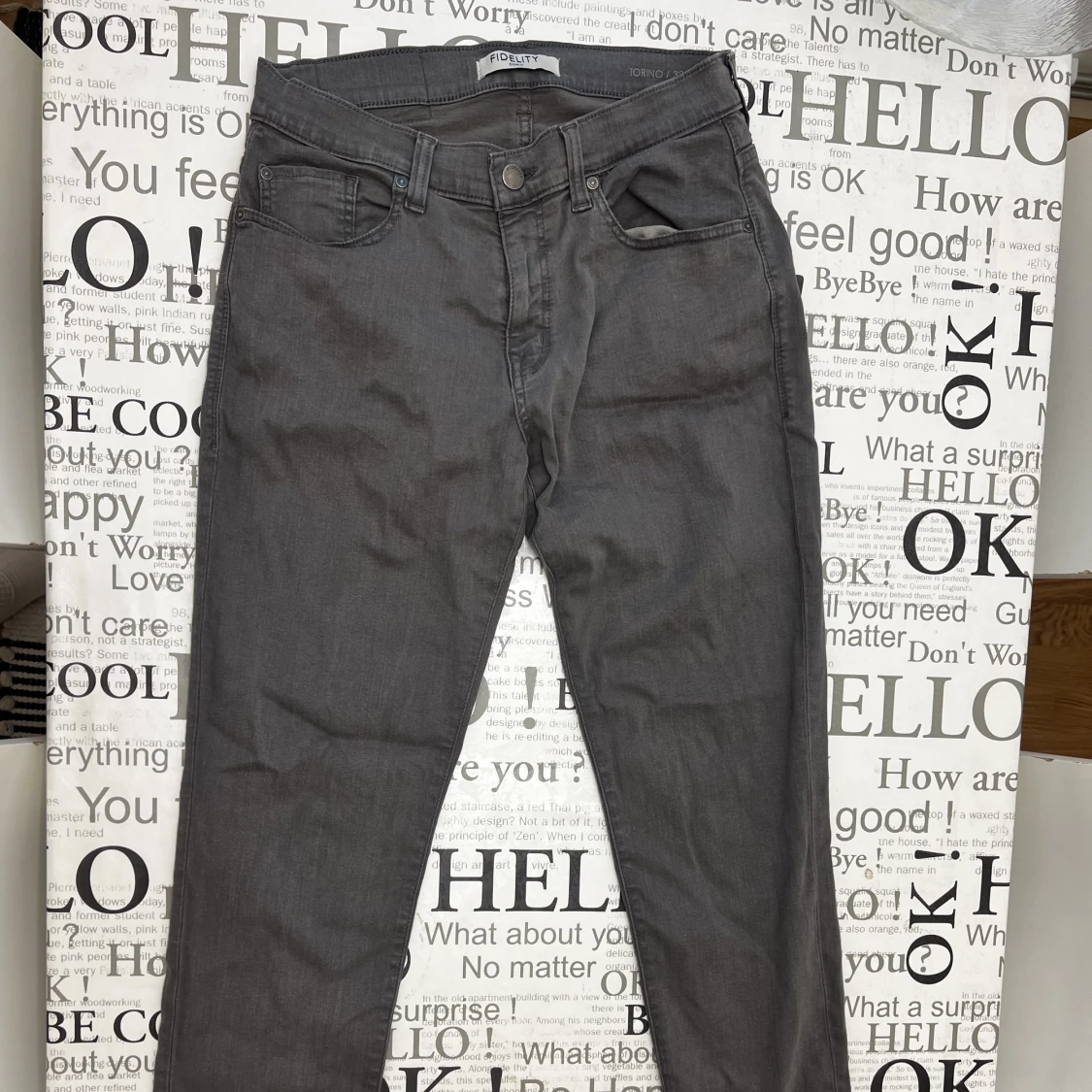 Gråa Denim byxor - 90