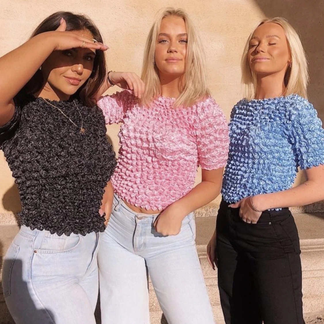 Blå sommar tröja  - 90