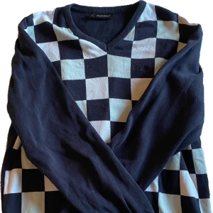 farfars tröja - mörkblå farfarströja med rutor ⭐️ 