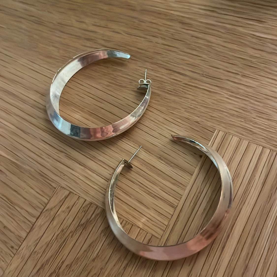 Y2K silver hoops ringar - 90