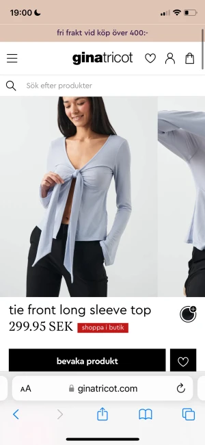 Oanvänd topp från Gina - Säljer denna fina topp då jag inte känner mig bekväm i den, Köpte den på impuls för någon vecka sen och råka slänga kvittot. Är inte använd. Org. Pris ligger på 300kr