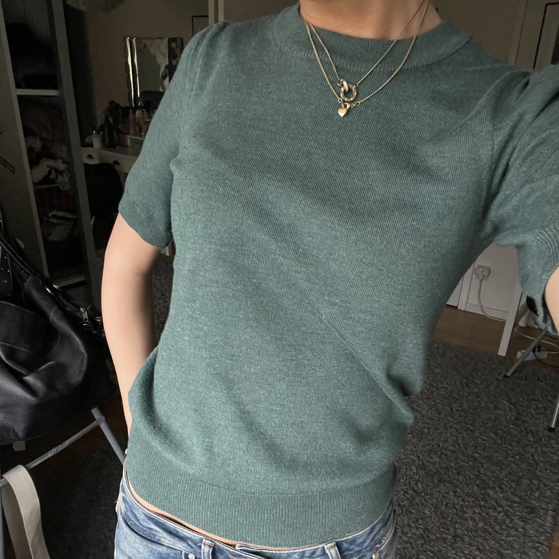 Stickad t-shirt - 90