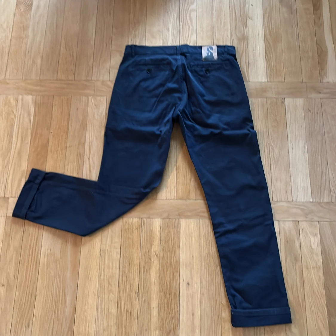 Marinblåa velour chinos - 90