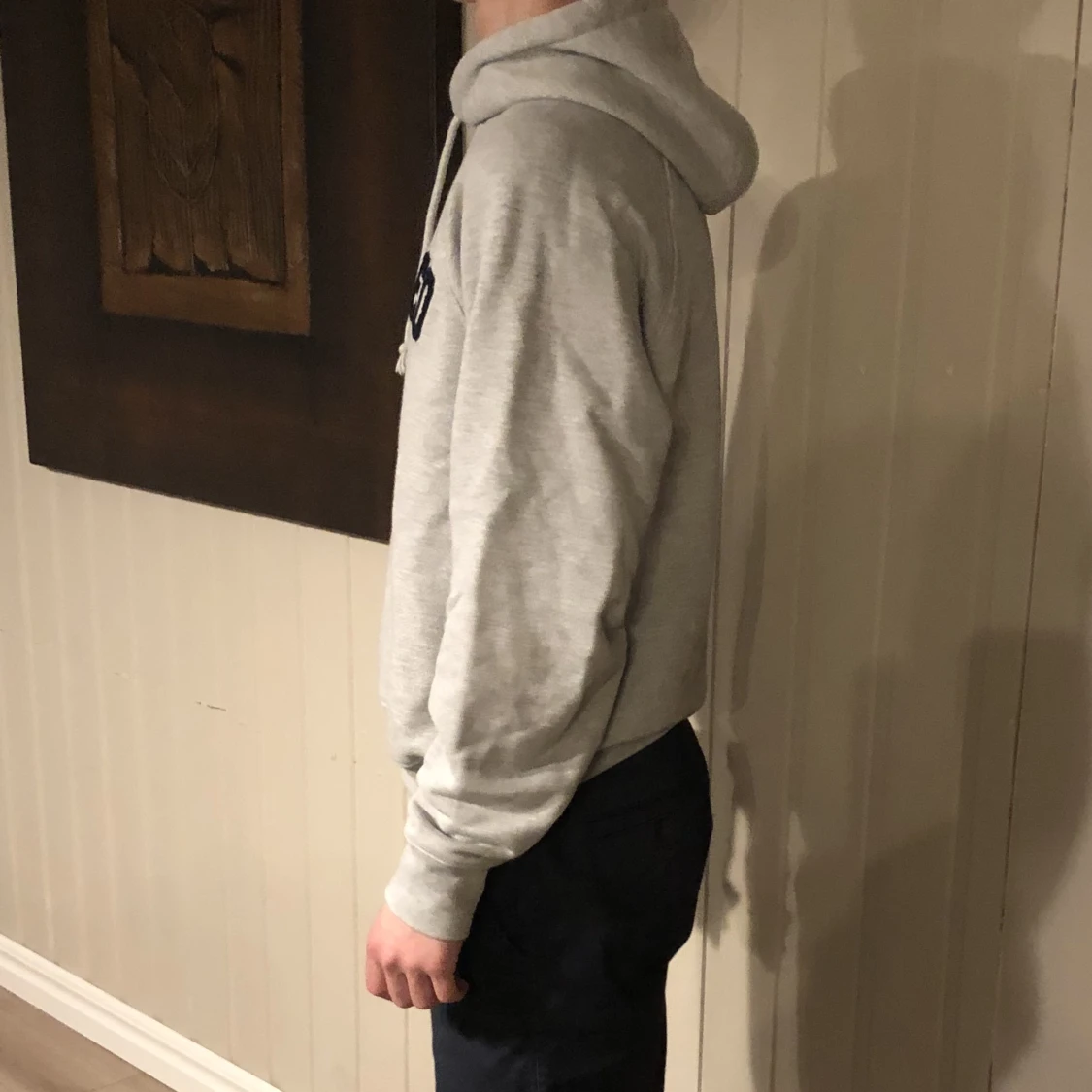 Grå luvtröja - 90