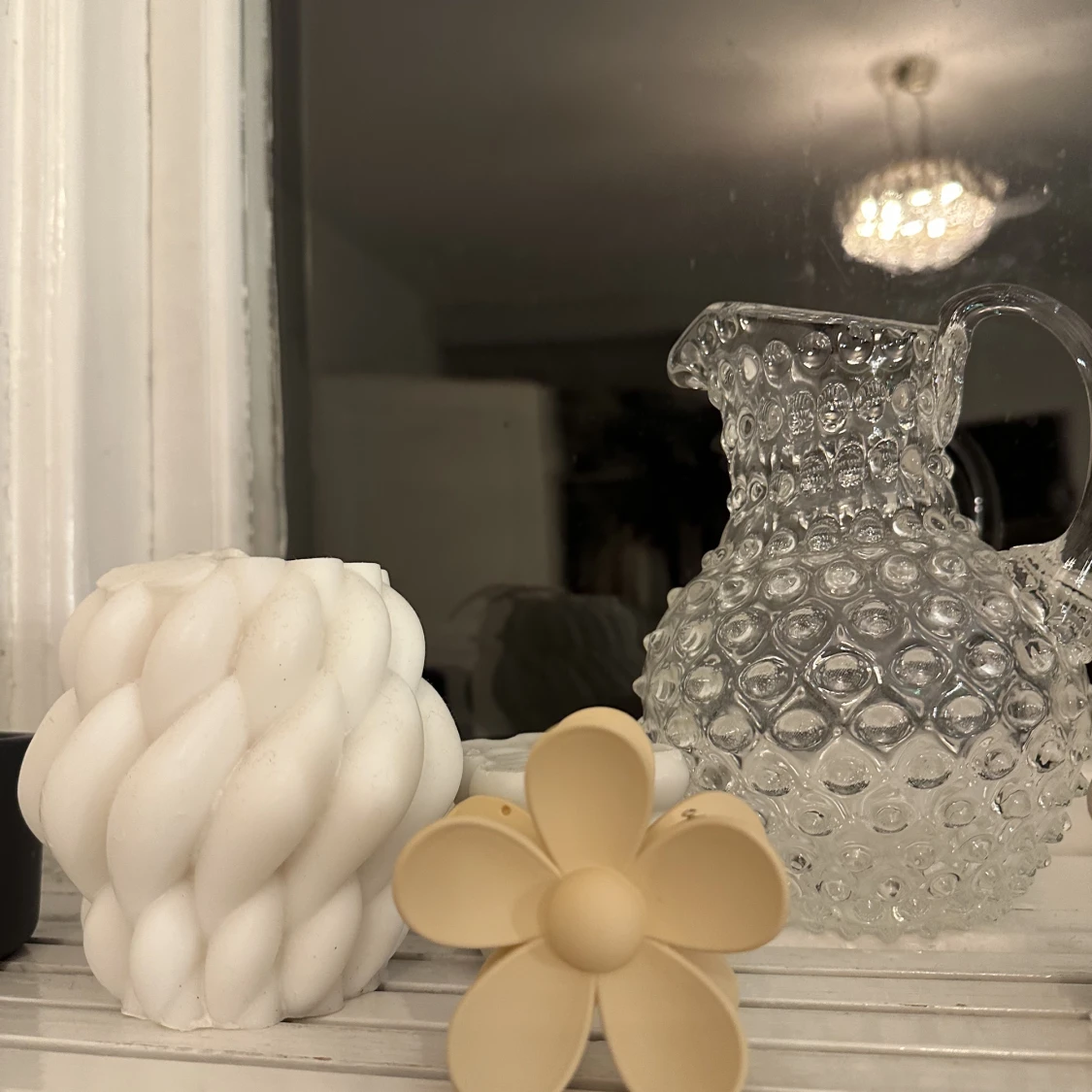 Flower claw clip beige - 2