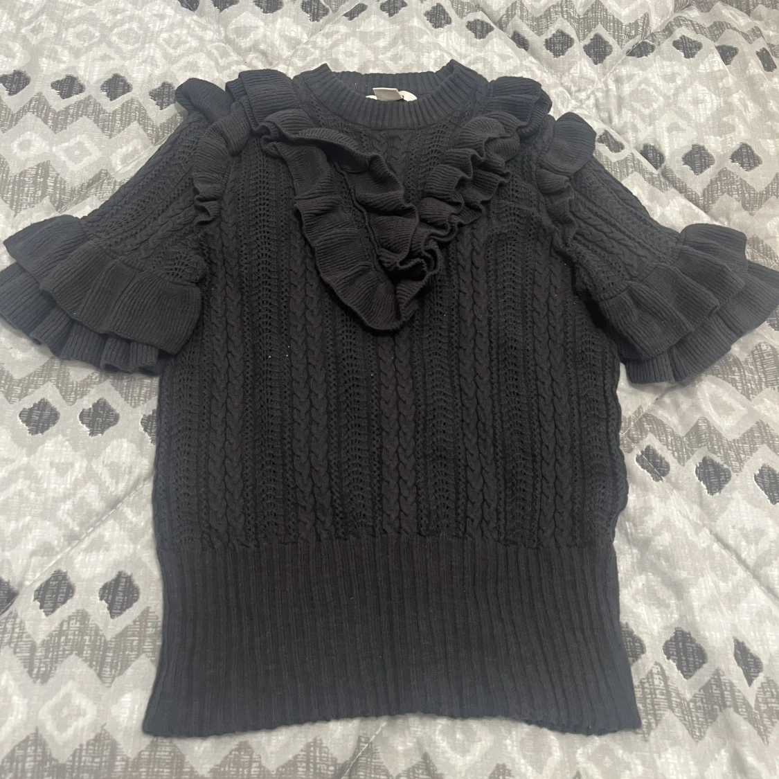 Stickade Tröja /kort armad 