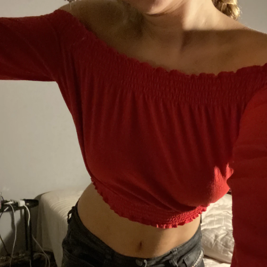 Shoulderless red top - 90