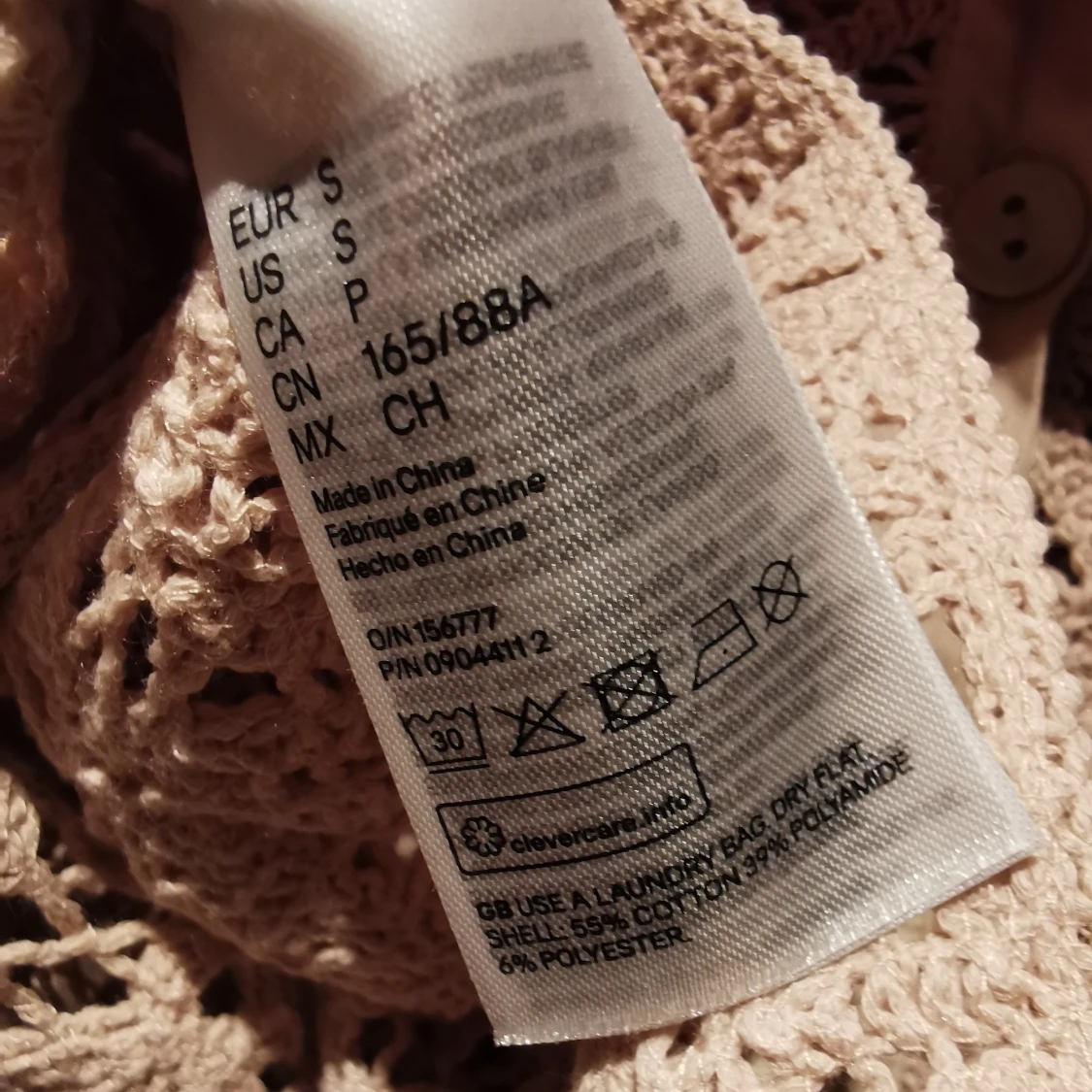 Virkad topp med volang - 91