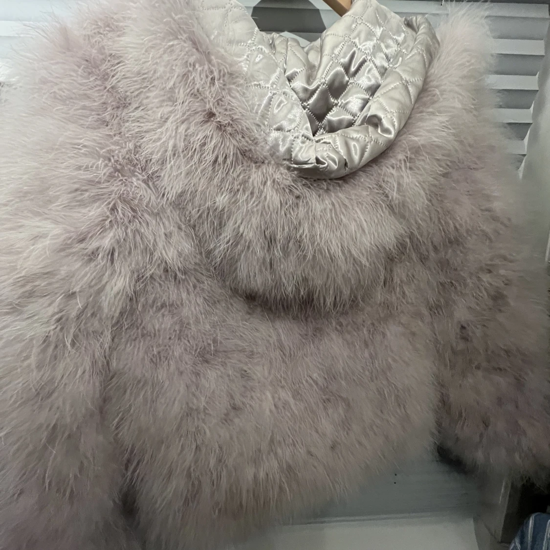 Pälsjacka med luva - 90