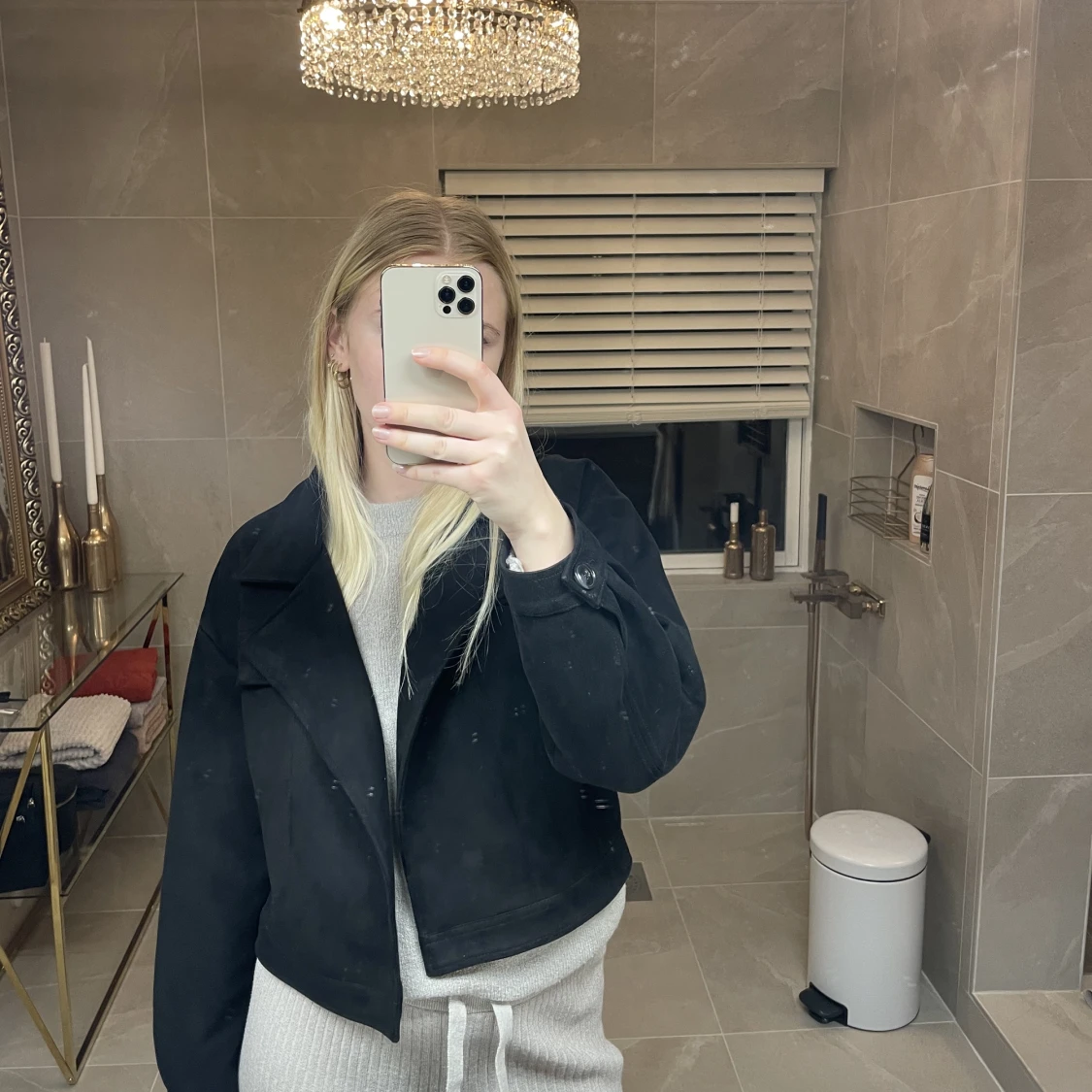 Svart bikbok jacka - 91