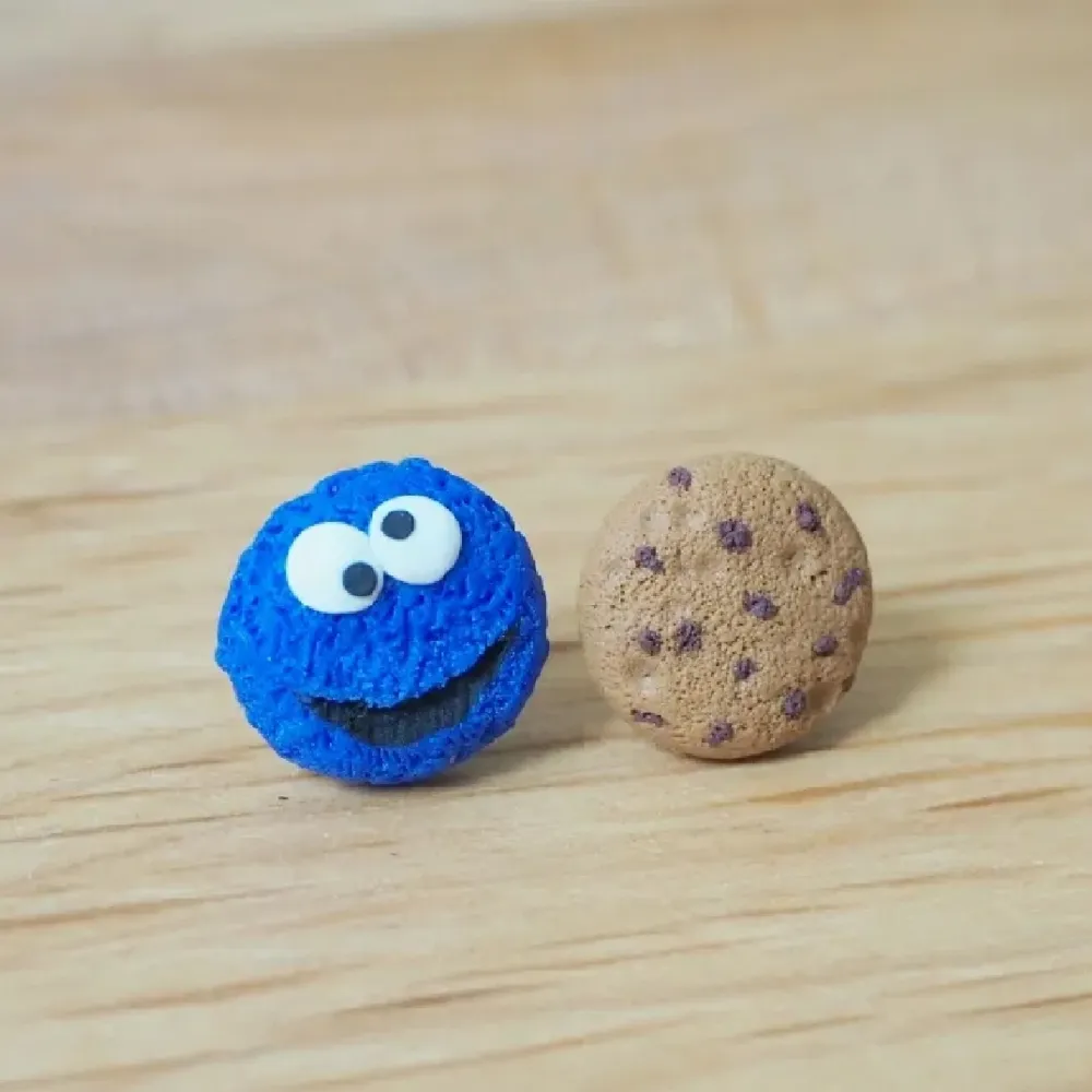 Handmade earrings  Cookies monster:)  Made by me . Accessoarer.
