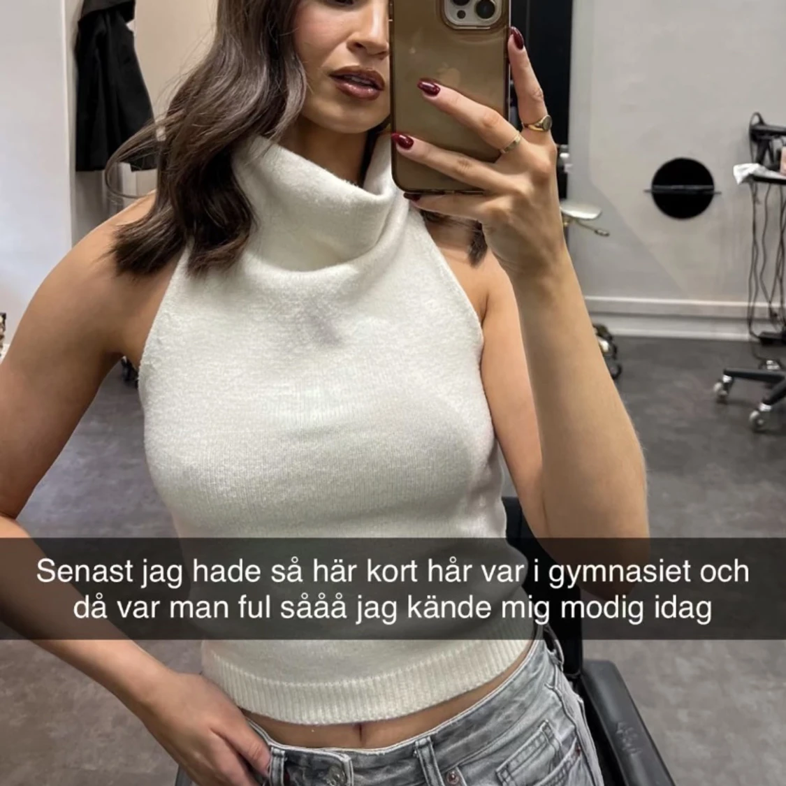 Halterneck topp - 90