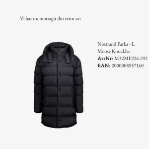 Moose knuckles jacka helt ny  - Kan gå ner i pris vid snabb affär! Köpt på johnells men var i fel storlek och retur tiden hann gå ut. Helt oanvänd endast endast testad. Kommer i johnells kartongen. Hör gärna av er om ni undrar något 😊 