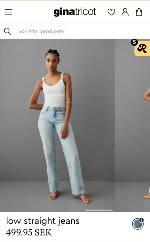 Low waist straight jeans  - Helt nya Low waist straight jeans från Gina tricot använt max 2 gånger använder den inte längre pga den är stor då jag har gått ner i vikt . Storlek 36. Nytt pris 500kr