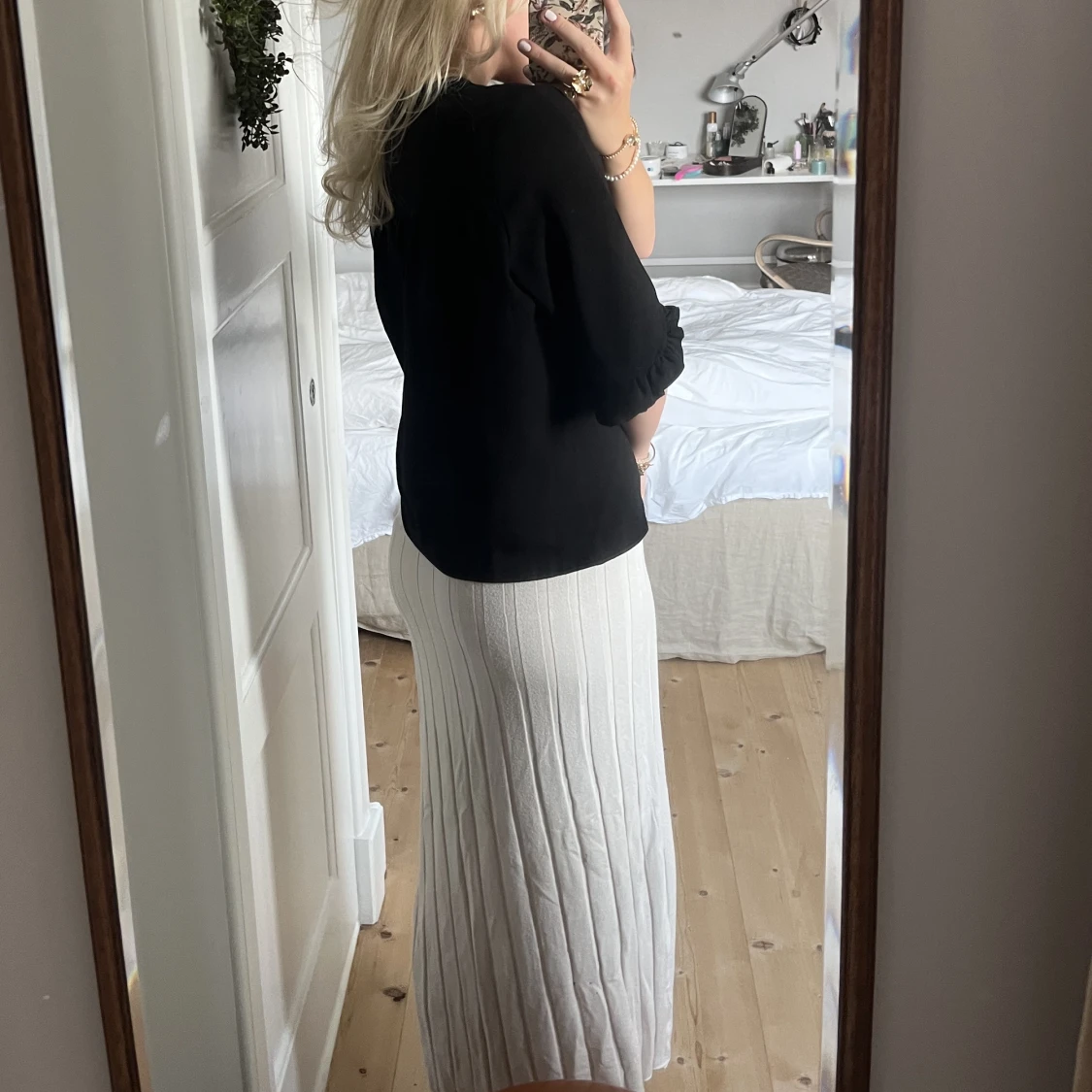 Långkjol benvit - 90