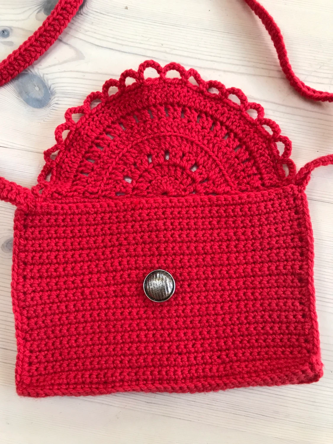 Virkad Röd kuvertväska  - 90