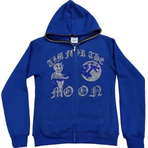 zip hoodie - kollar intresse för min aim for the moon Hoodie! nåra stenar har ramlat av, inget man tänker på.