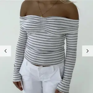 Helt oanvänd THEA OFF SHOULDER BLOUSE. Tog av lappen lite för snabbt. Skulle säga att tröjan passar mer som S/M 