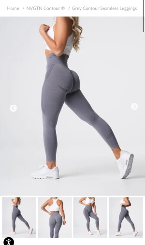 NVGTN Contour Seamless Tights Grey - NVGTN Grey Contour Seamless Tights i storlek XS. Använda 1 gång. Nypris 625kr, säljs för 400kr. 