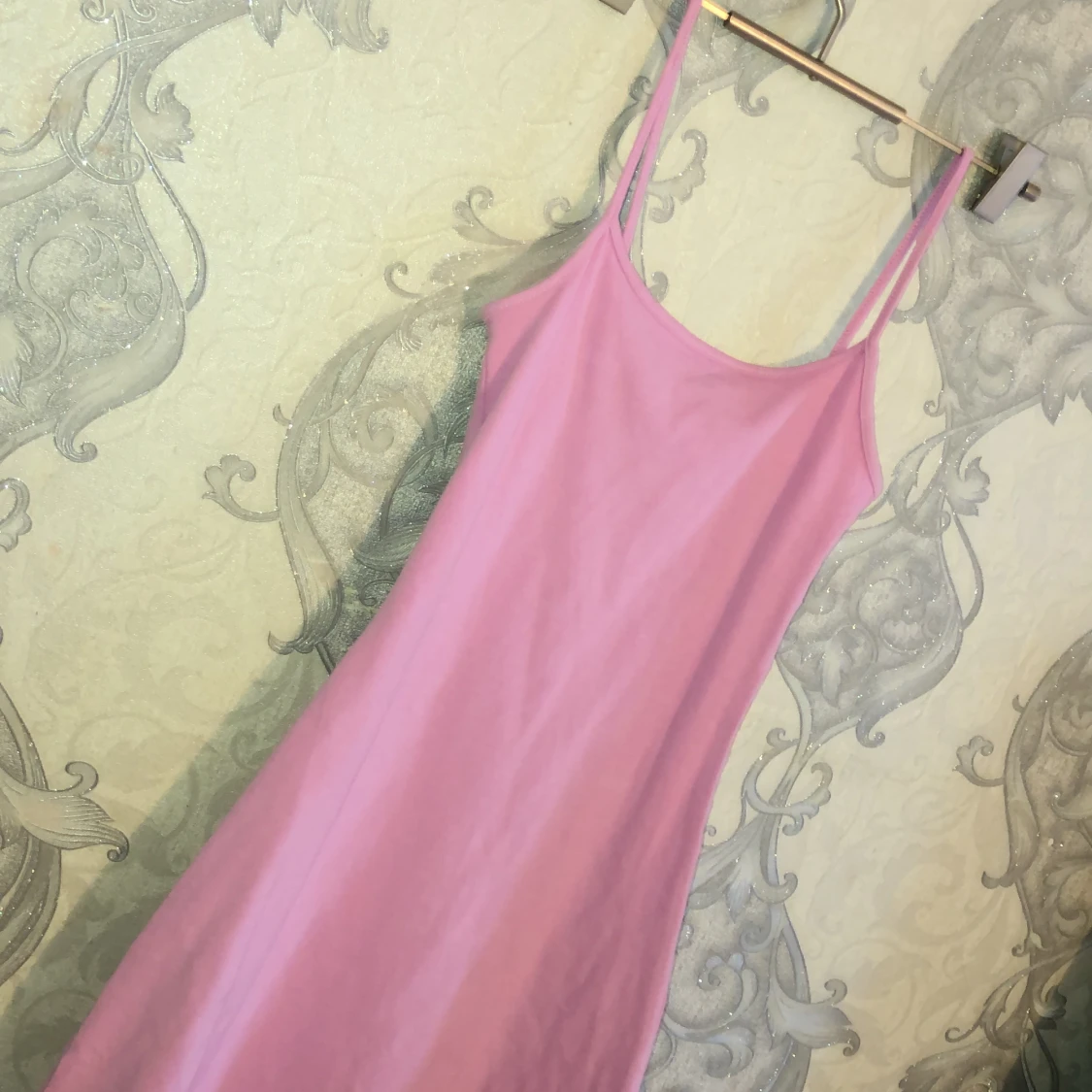 Rosa kort line klänning  - 90