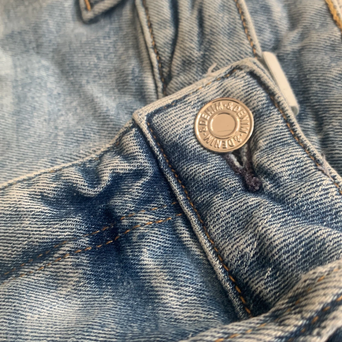 Ljus blåa high waisted Denim jeans  - 90