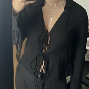 Zara topp - Knyt top i ”linne” 