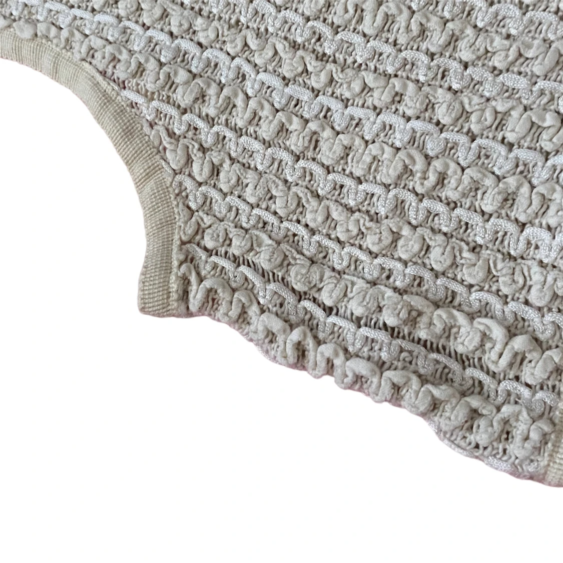 Stickad kort topp  - 90