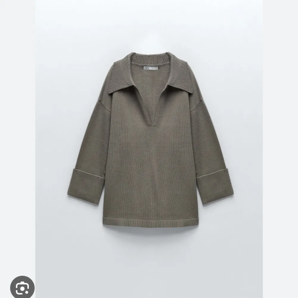 Superfin stickad tröja från Zara i brun, köptes för 699 kr. Tröjor & Koftor.