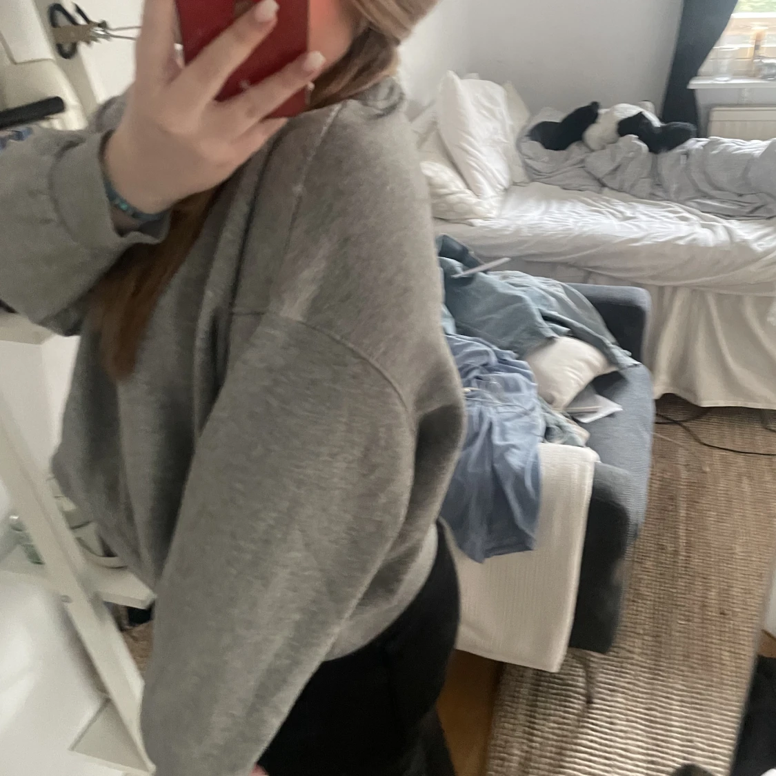 Grå sweatshirt  - 90