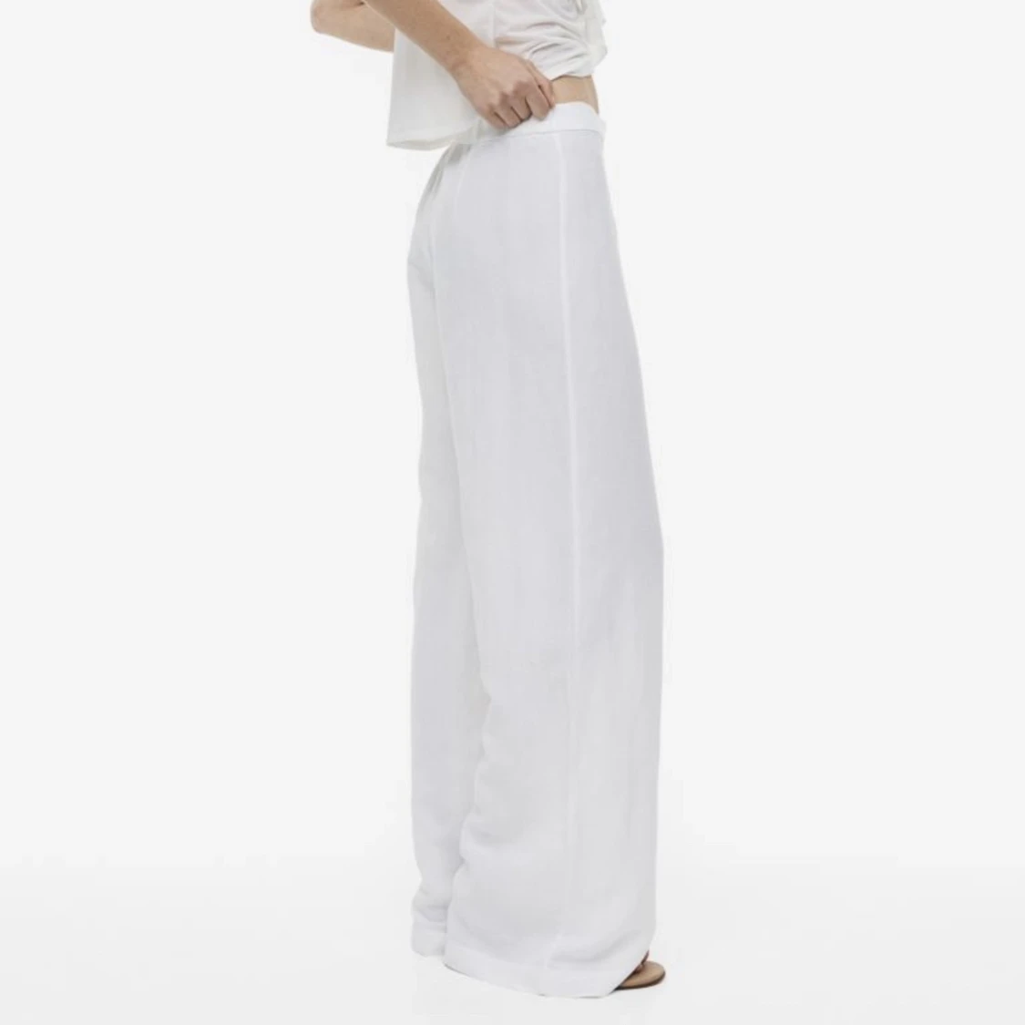 Vita Linnebyxor  - 90