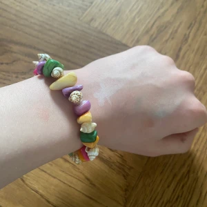Regnbågit armband med snäckor - Ett regnbågir armband med snäckor på. Nästan inte använt