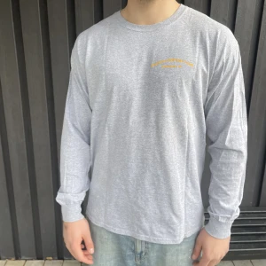 Vintage långärmad t-shirt  - Vintage långarmad grå gildan t-shirt.  Fint skick, trycket börjar lossna lite.  M/L