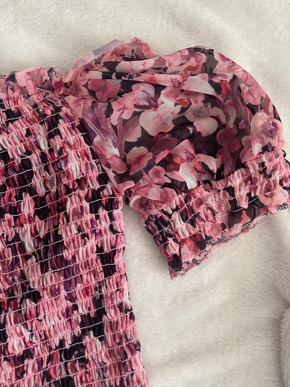 rosa blommig tröja  - 90