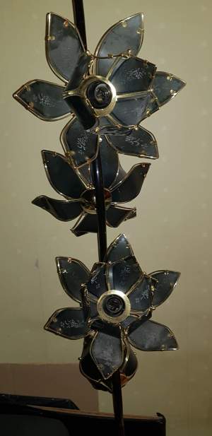 Snygg design lampa med lotus blommor 