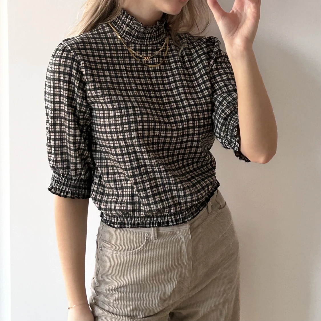 trekvartsärmad tröja