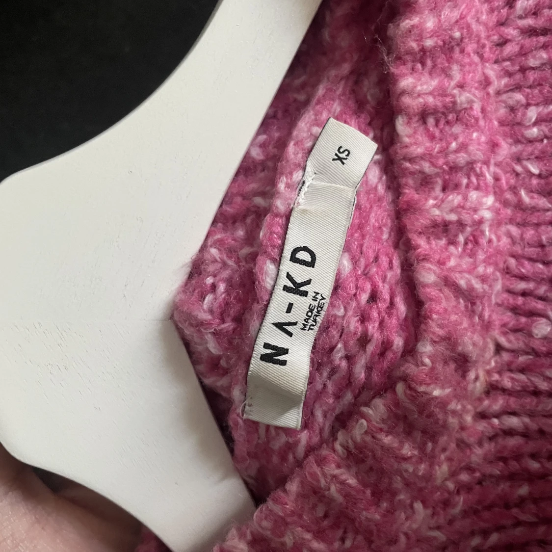 Rosa stickad tröja - 91