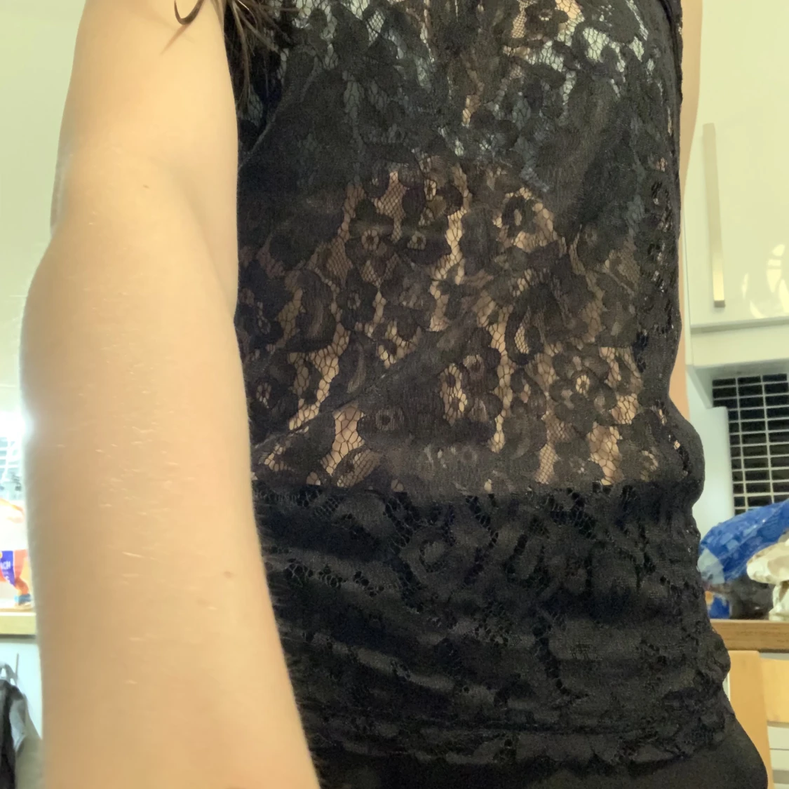 Svart Spetstopp  - 90