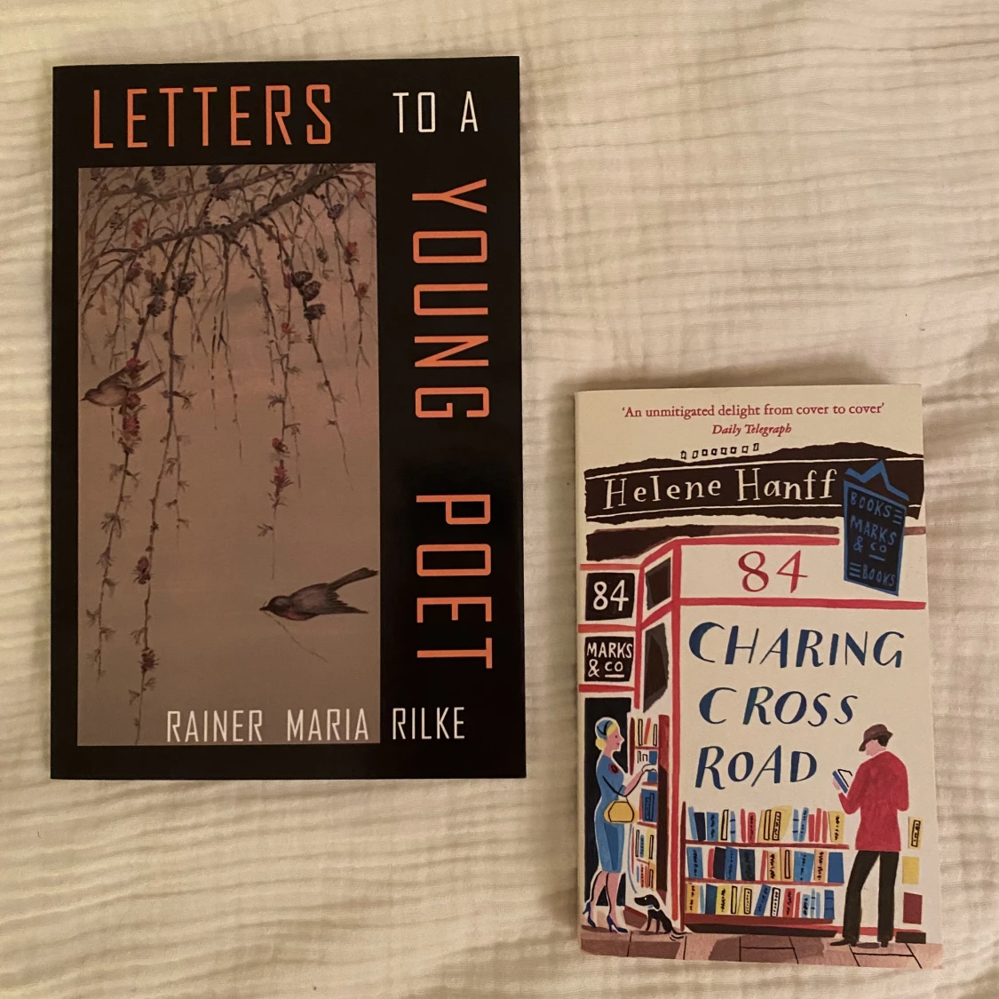 Böcker: Letters to a young poet och 84 Charing Cross road