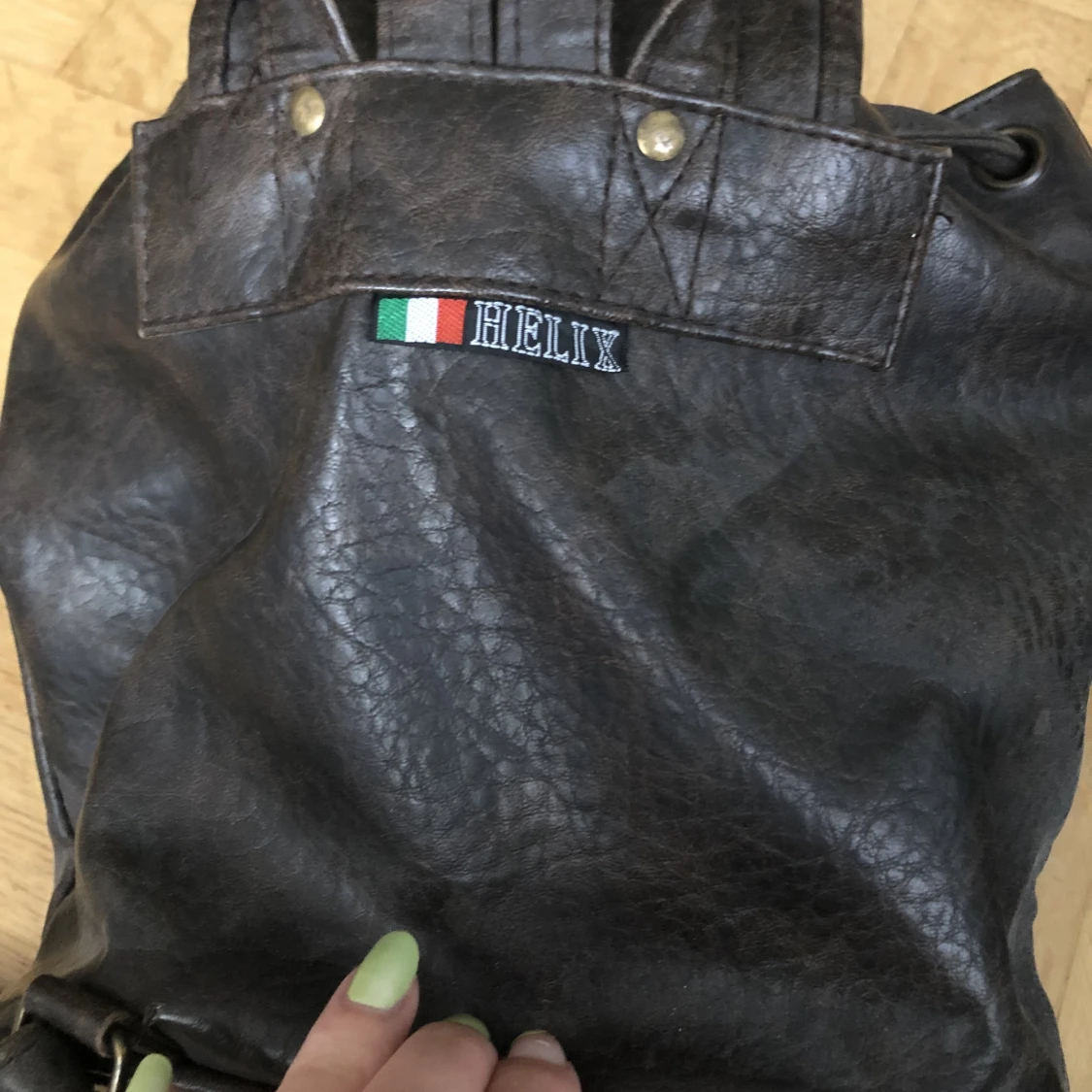 Brun Italiensk läder ryggsäck - 91