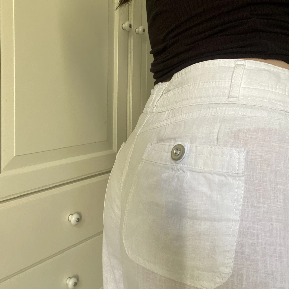 Vita linnebyxor  - 91