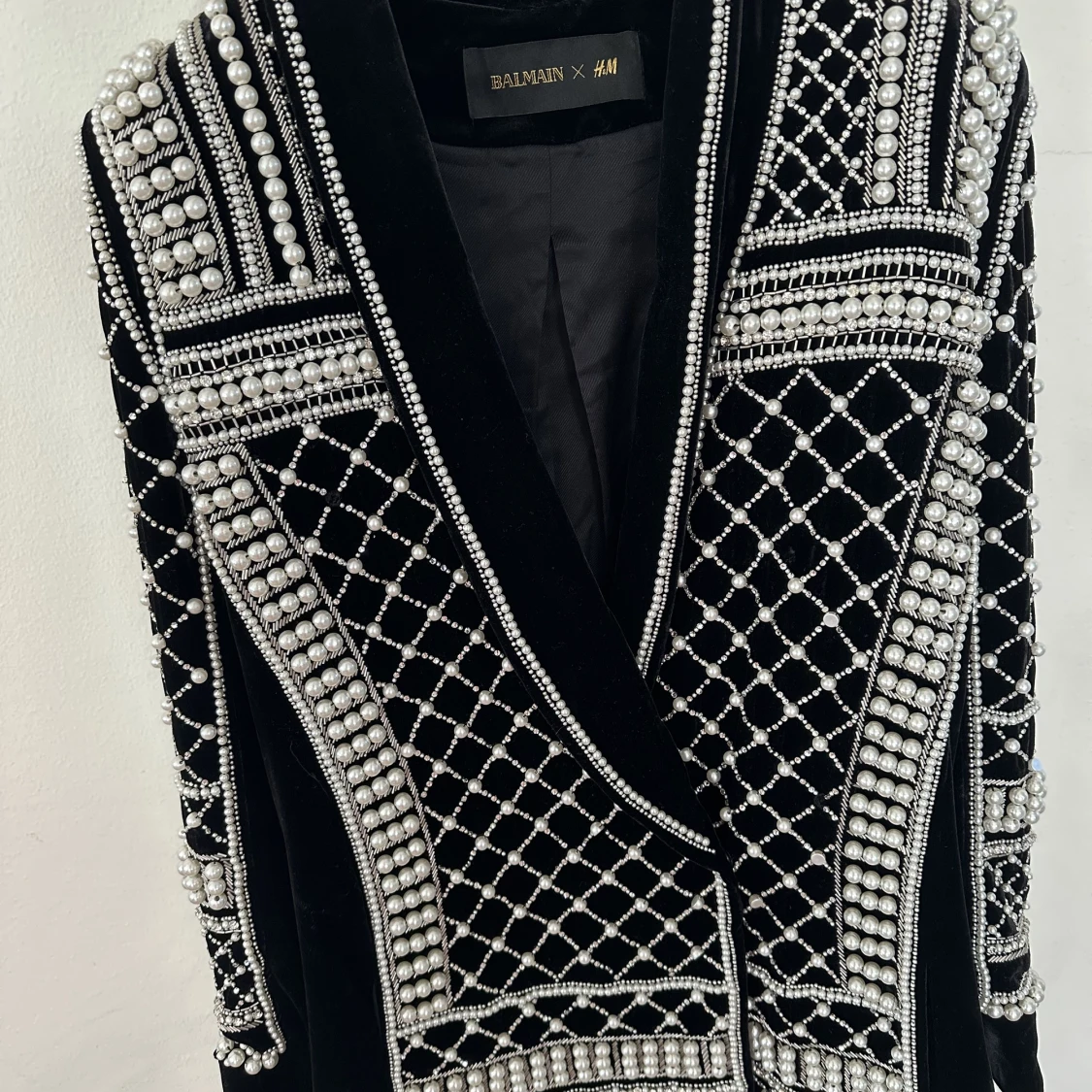 Balmain x H&M Blazer Pearl Embroidered / Helt Ny 