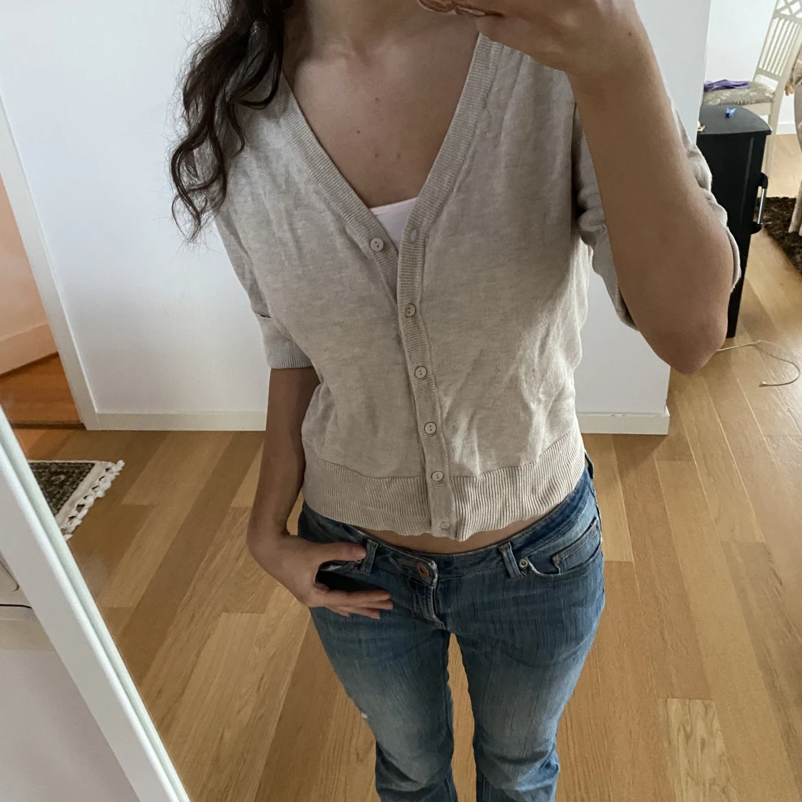 Kofta/tröja med trekvartsärm - 90