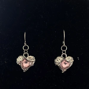 Silver och rosa hjärta hängande  - Silver och rosa hjärta hängande 