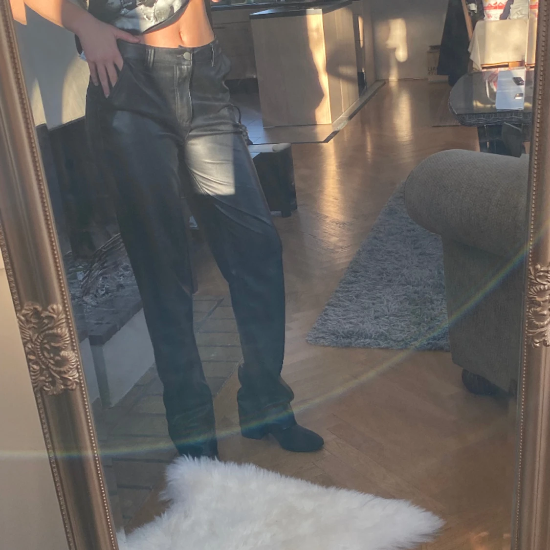 Långa PU pants - 90