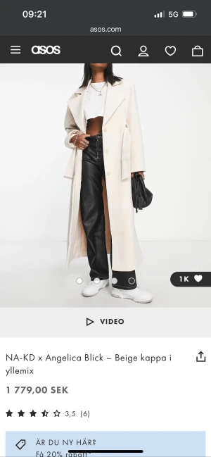 Helt ny Beige kappa Angelica Blick x NAKD - Helt ny ljus beige kappa ifrån NAKD x Angelica Blick Stl S  Nypris: 1779kr Säljes för 450kr  