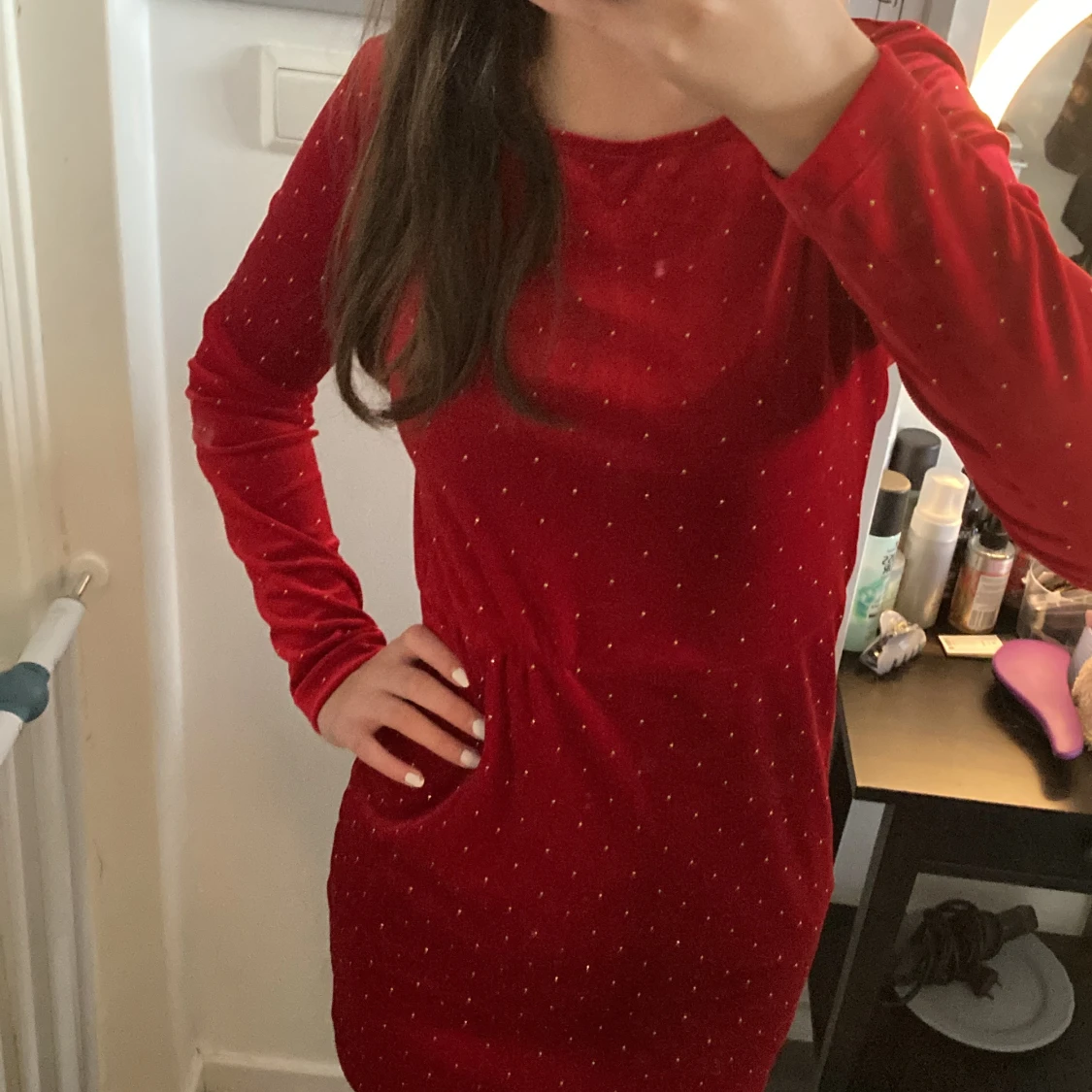 Röd klänning  - 91