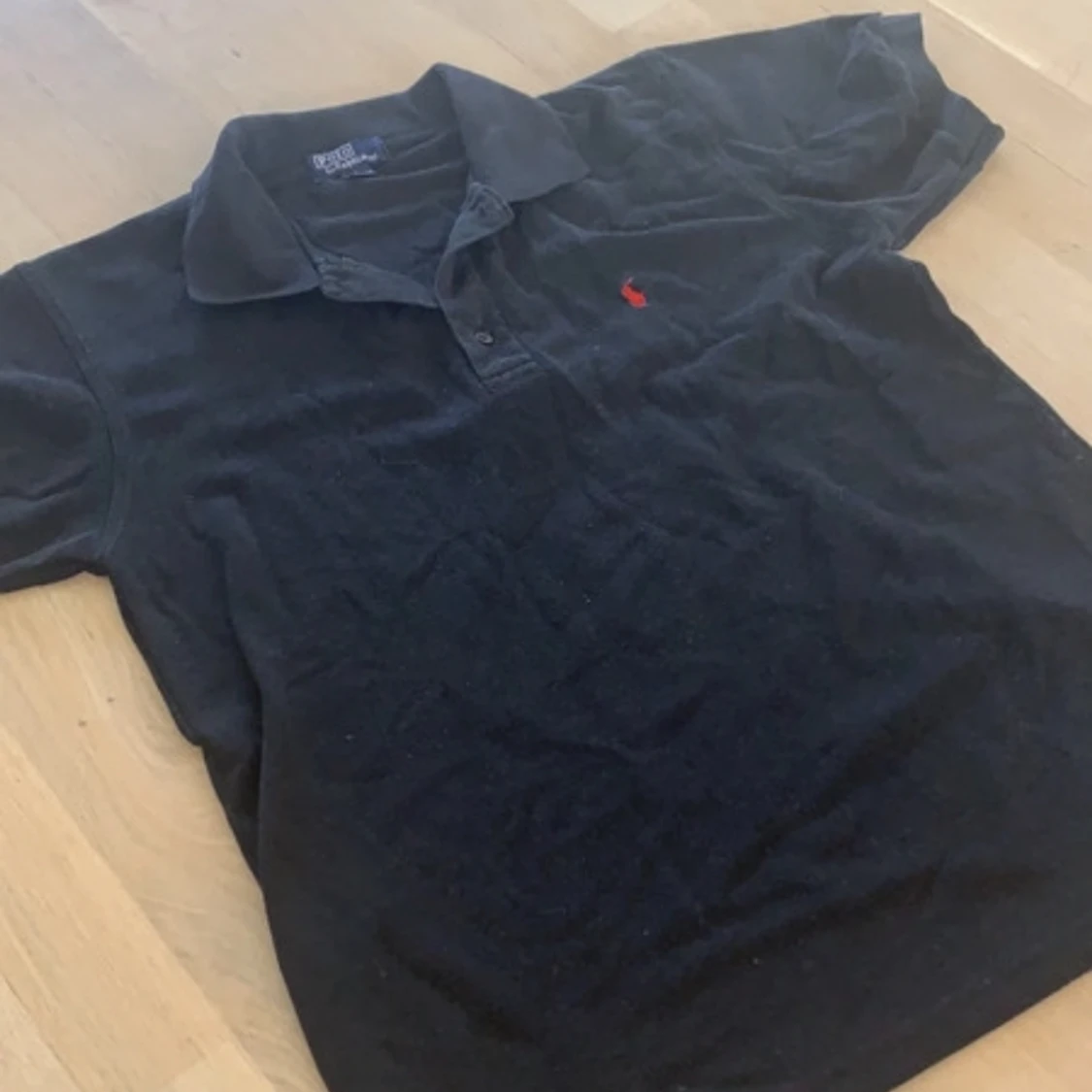 Svart RALPH LAUREN Polo m Röd Logga