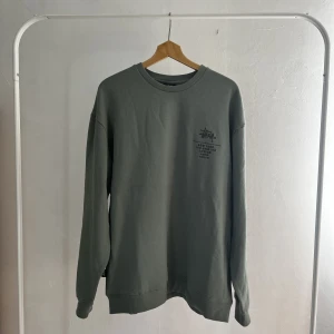 Stussy tjocktröja - En Stussy tjocktröja i urtvättad grön färg. Står storlek large men sitter mer som xl eller till och med xxl.